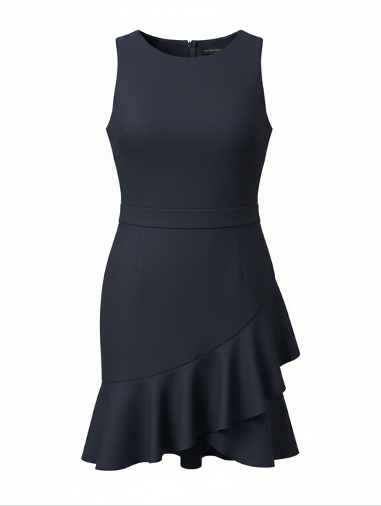 Banana Republic Dresses & Skirts - Banana Republic Navy Sleeveless Ruffle Hem Mini Dress Fit & Flare Coctail Travel